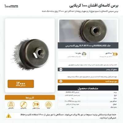 اینفوگرافیک برس کاسه ای افشان ۱۰۰ کربلایی