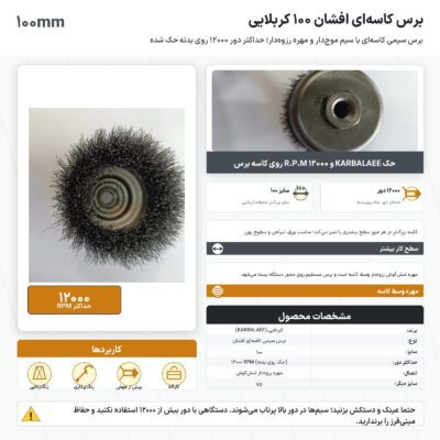 اینفوگرافیک برس کاسه ای افشان ۱۰۰ کربلایی