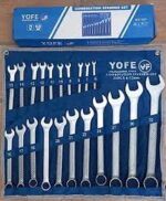 ست آچار یکسر ۲۱ پارچه YOFE روی زمینه سفید