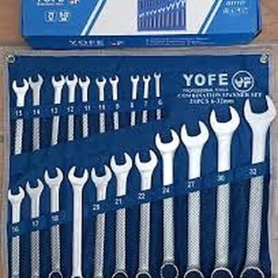 ست آچار یک‌سر ۲۱ پارچه YOFE روی زمینه سفید